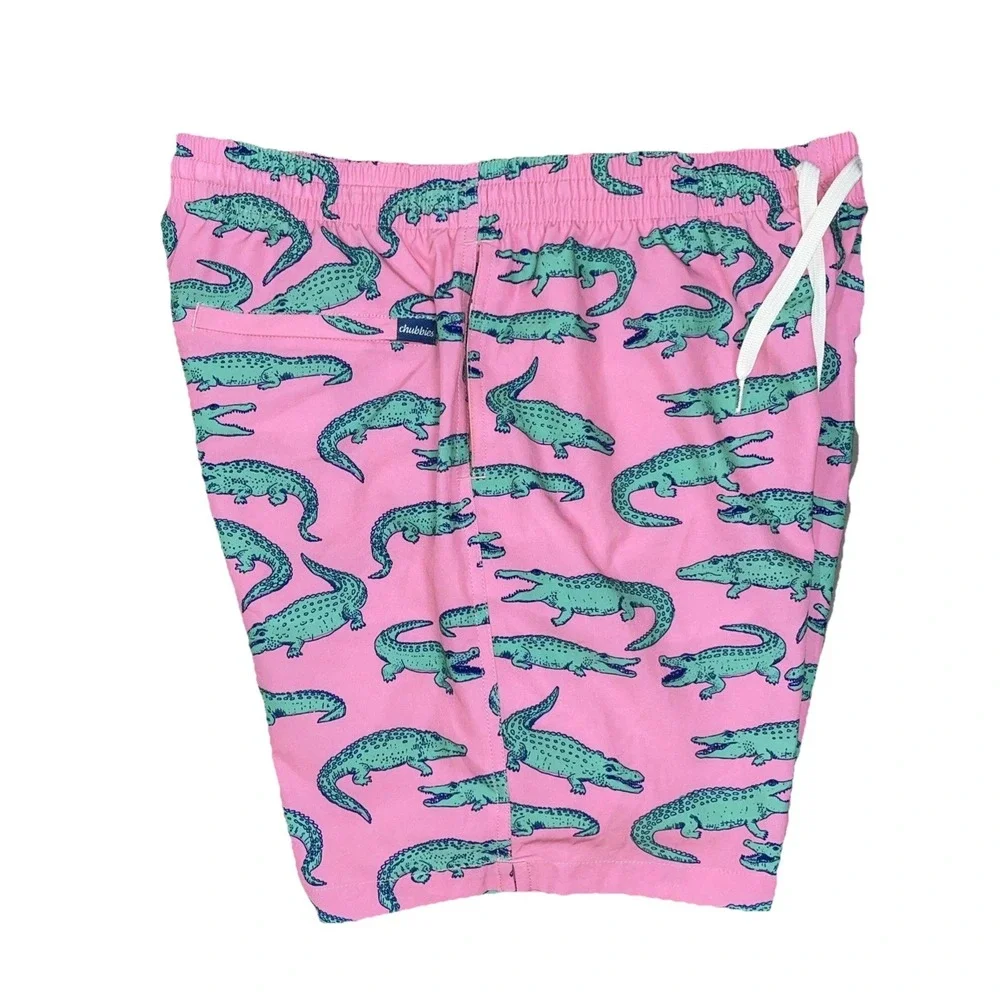 Chubbies Mens Glades Gators Swim Trunks Pink Shorts XL‎